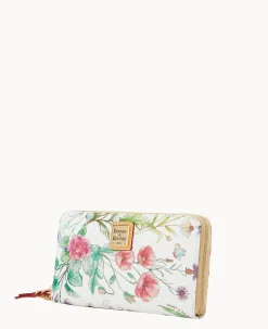 Botanical Collection Large Zip Around Wristlet
