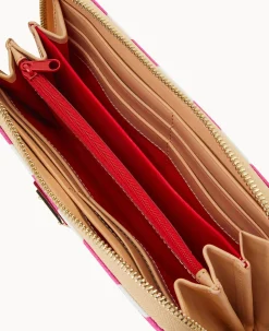 Chevron Large Zip Around Wallet