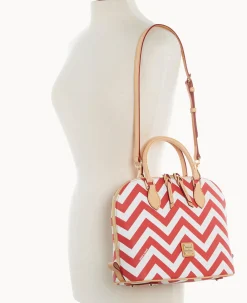 Chevron Zip Zip Satchel