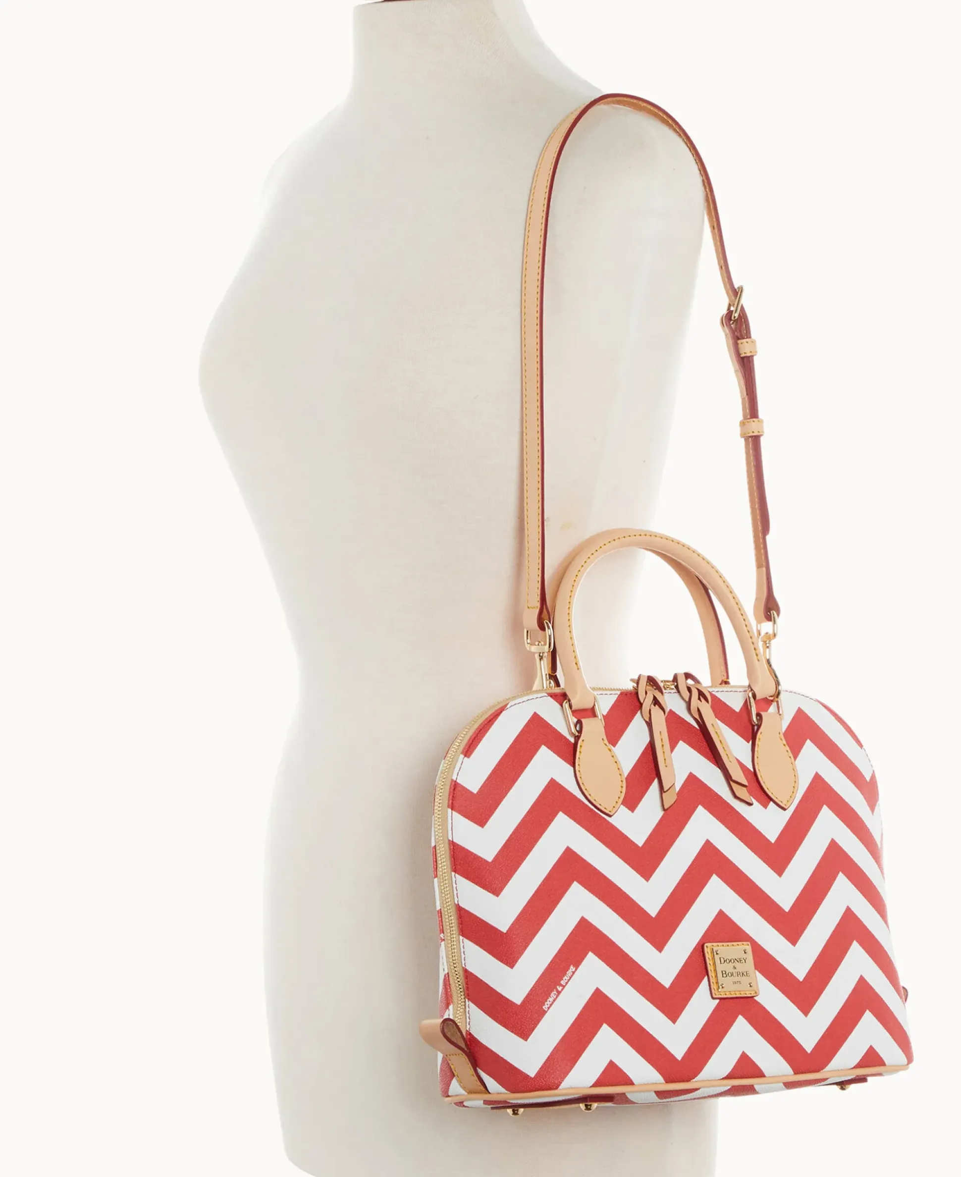 Chevron Zip Zip Satchel