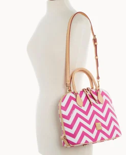 Chevron Zip Zip Satchel