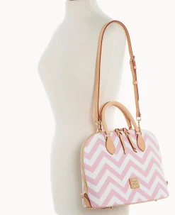 Chevron Zip Zip Satchel