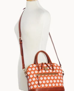 Collegiate Clemson University Domed Zip Satchel