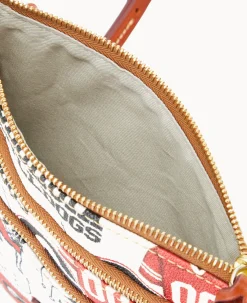 Collegiate University of Georgia N S Triple Zip Crossbody