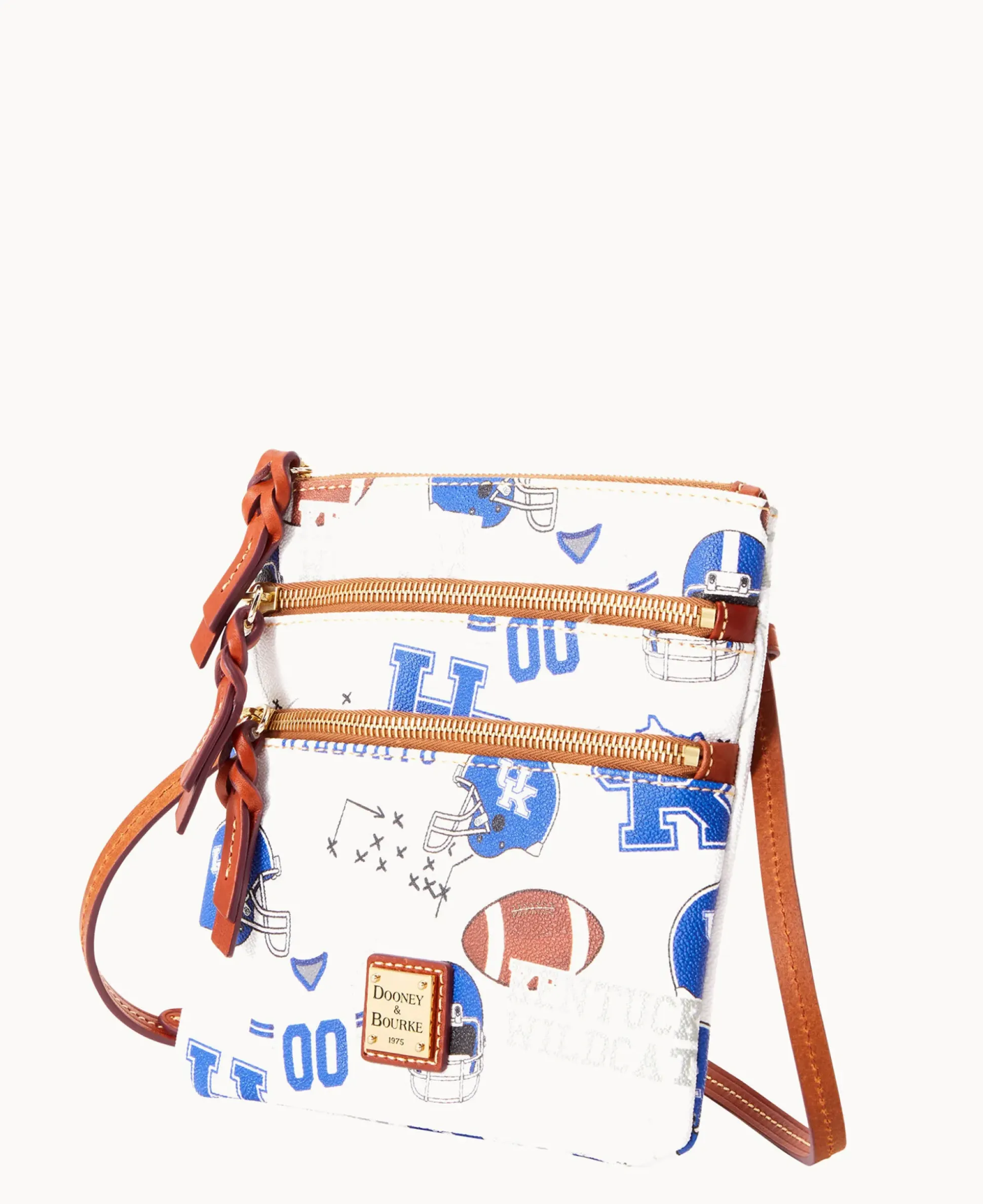 Collegiate University of Kentucky N S Triple Zip Crossbody