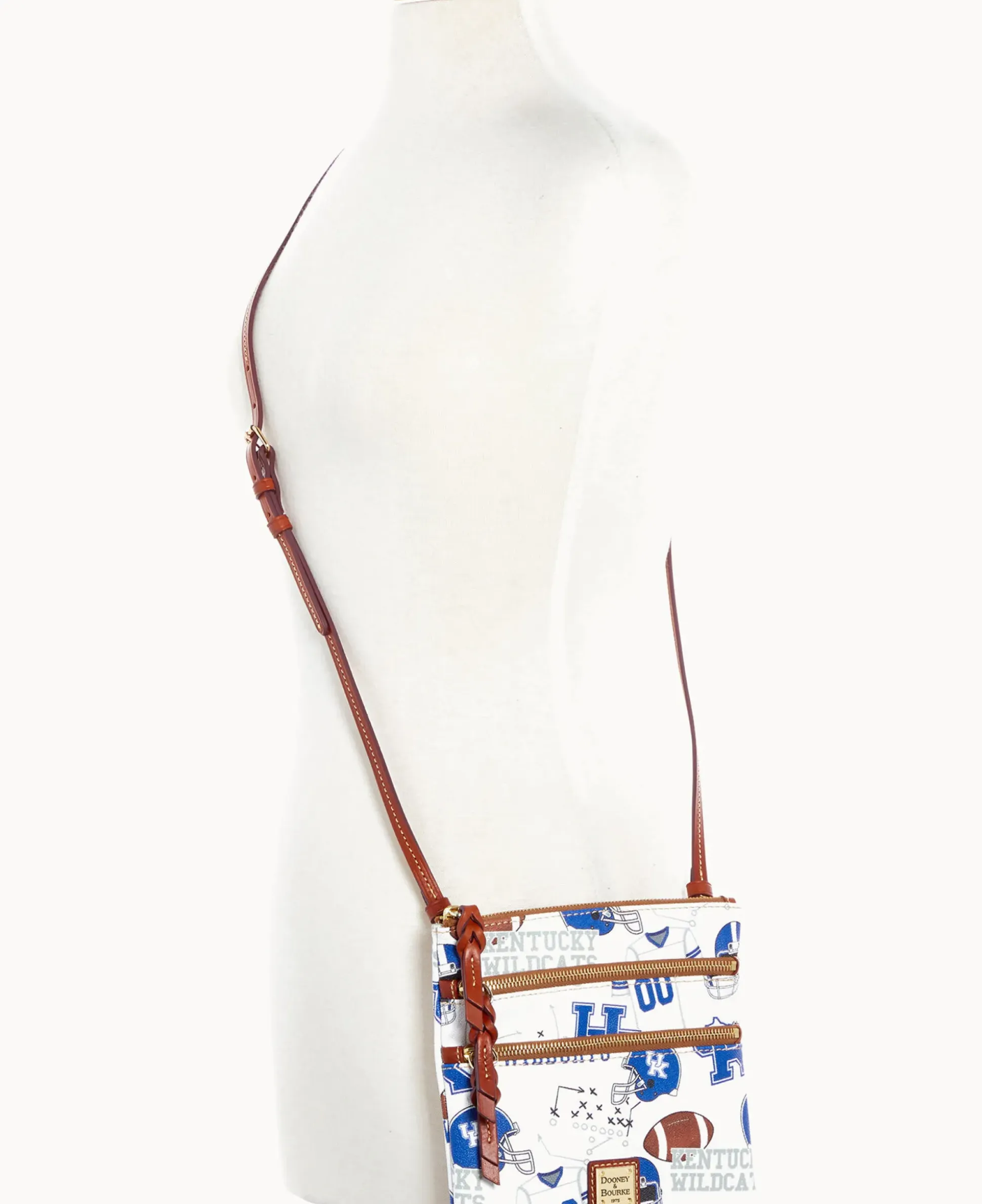 Collegiate University of Kentucky N S Triple Zip Crossbody