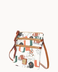 Collegiate University of Miami N S Triple Zip Crossbody