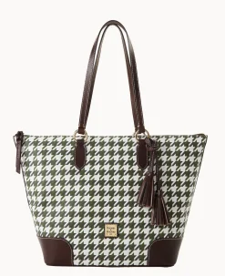 Houndstooth Career Tote