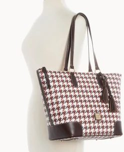 Houndstooth Career Tote