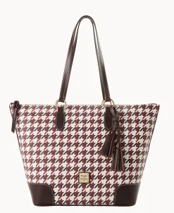 Houndstooth Career Tote