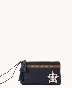MLB Astros Double Zip Wristlet