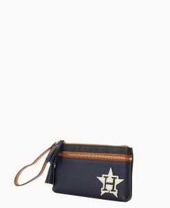 MLB Astros Double Zip Wristlet