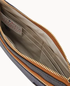 MLB Astros Double Zip Wristlet