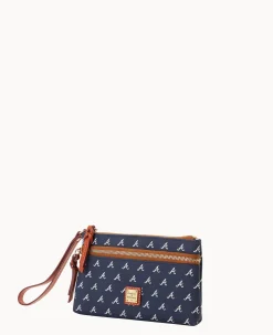 MLB Braves Double Zip Wristlet