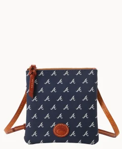 MLB Braves Small North South Top Zip Crossbody