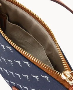 MLB Braves Small North South Top Zip Crossbody
