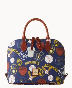 MLB Brewers Zip Zip Satchel