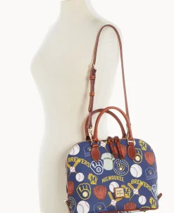 MLB Brewers Zip Zip Satchel
