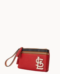MLB Cardinals Double Zip Wristlet