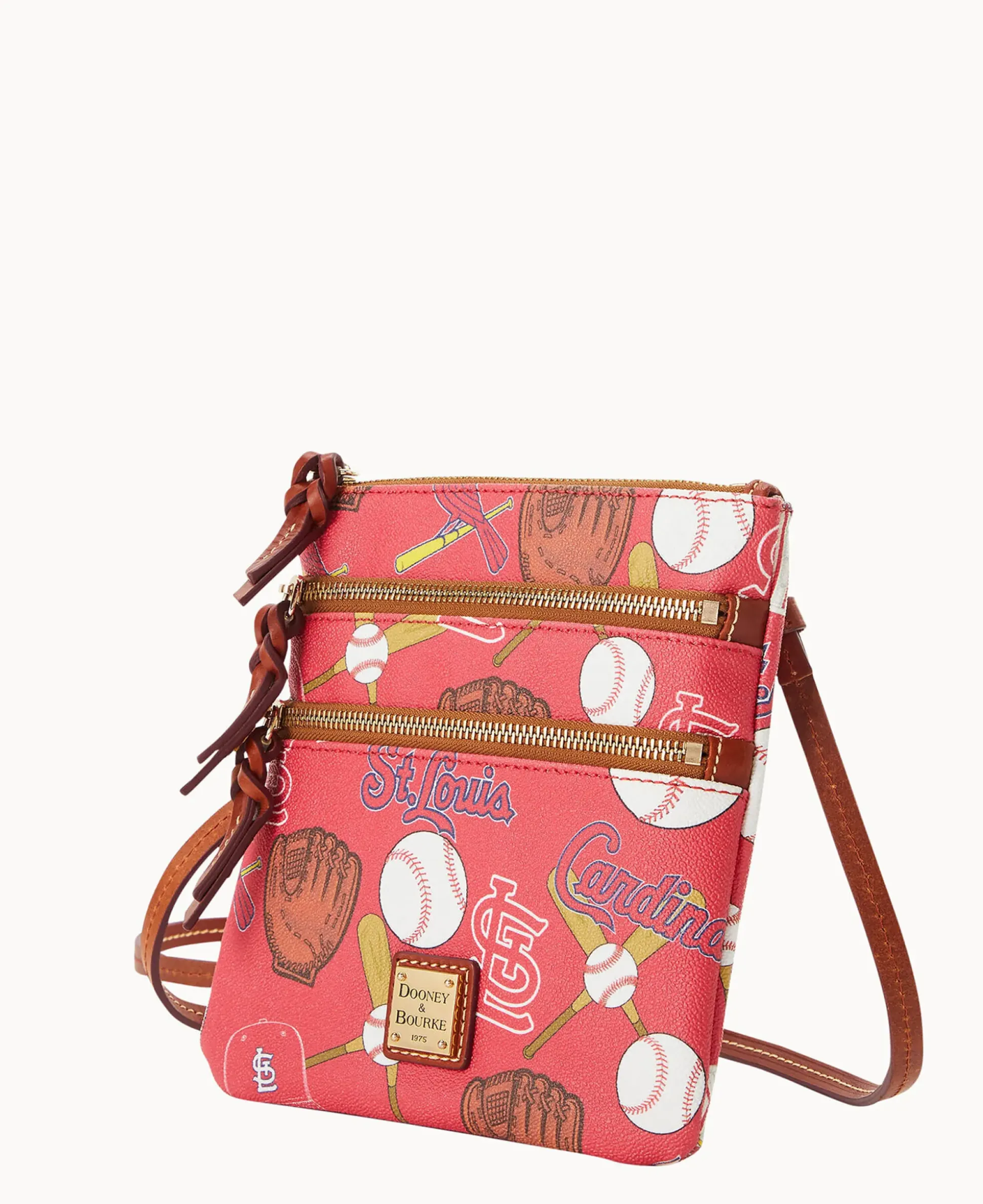 MLB Cardinals N S Triple Zip Crossbody
