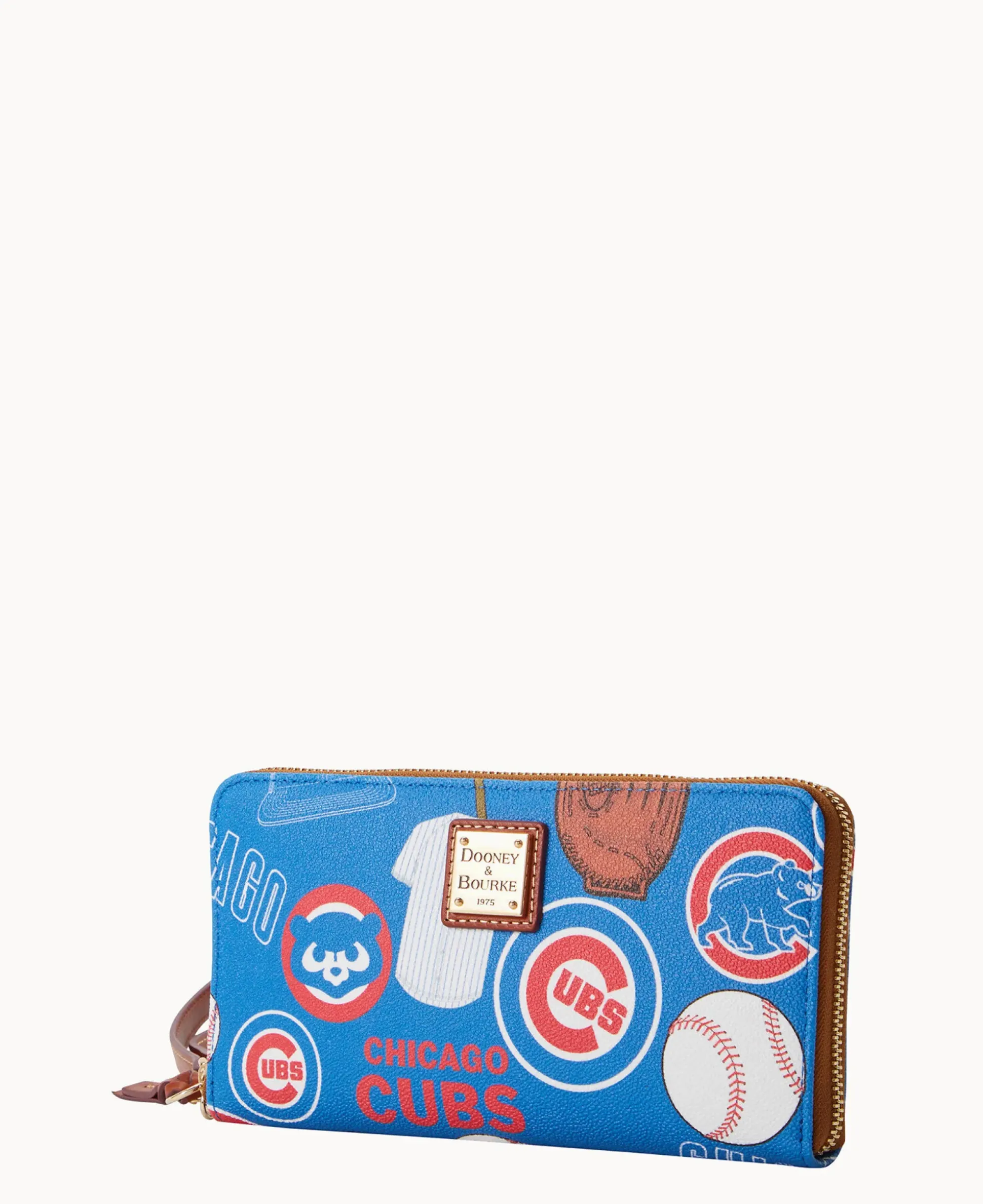 MLB Cubs Large Zip Around Wristlet