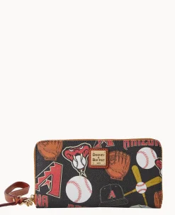 MLB Diamondbacks Large Zip Around Wristlet