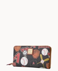 MLB Diamondbacks Large Zip Around Wristlet
