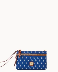 MLB Dodgers Double Zip Wristlet