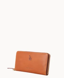 MLB Dodgers Large Zip Around Wristlet