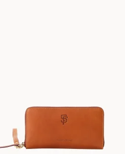 MLB Giants Large Zip Around Wristlet