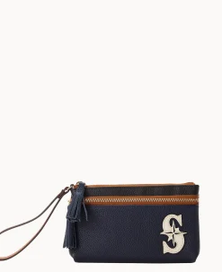MLB Mariners Double Zip Wristlet