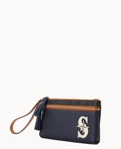 MLB Mariners Double Zip Wristlet
