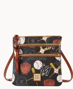 MLB Marlins N S Triple Zip Crossbody