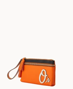 MLB Orioles Double Zip Wristlet