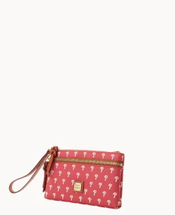 MLB Phillies Double Zip Wristlet