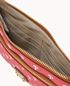 MLB Phillies Double Zip Wristlet