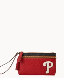 MLB Phillies Double Zip Wristlet