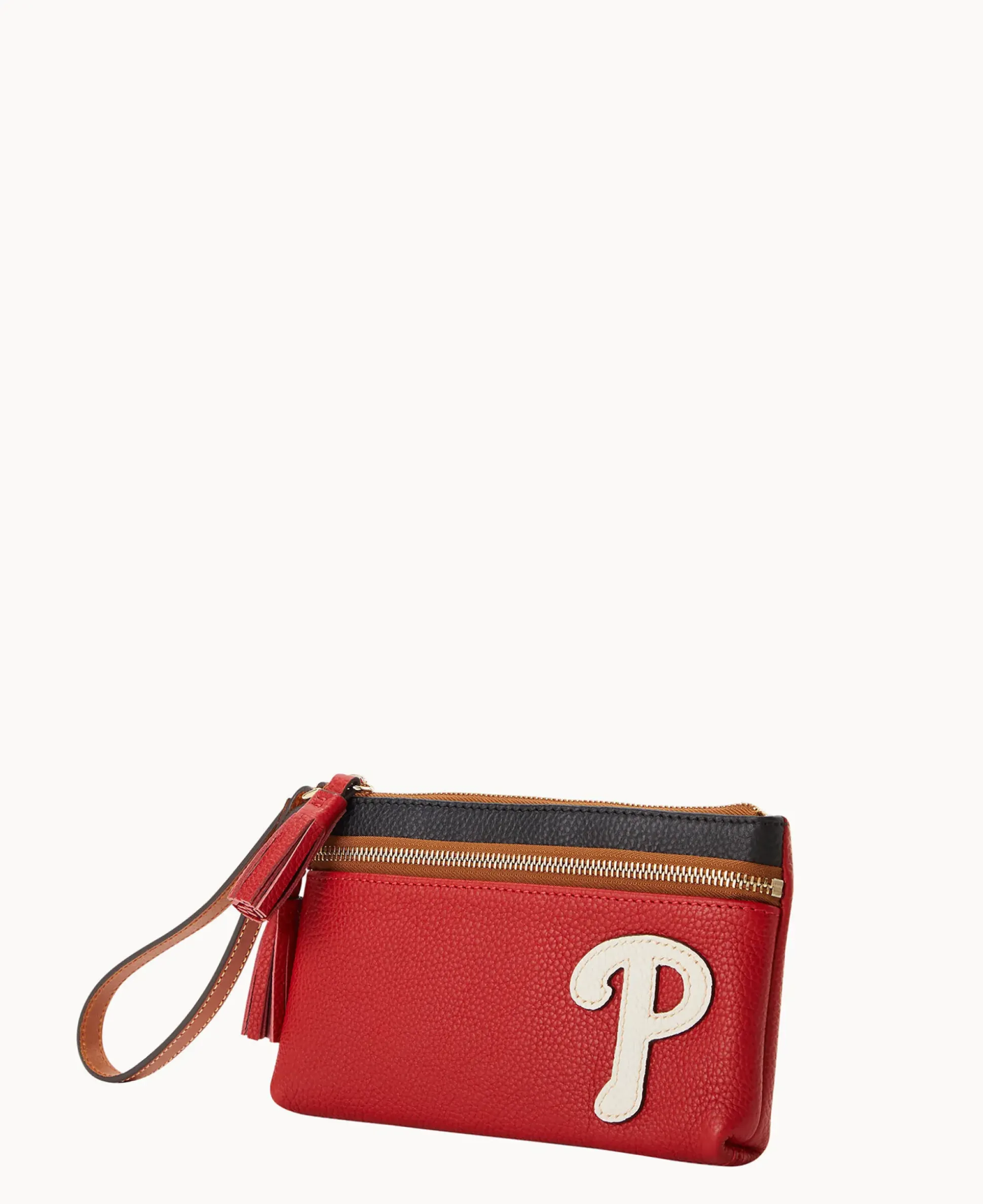 MLB Phillies Double Zip Wristlet