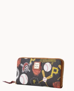 MLB Pirates Large Zip Around Wristlet
