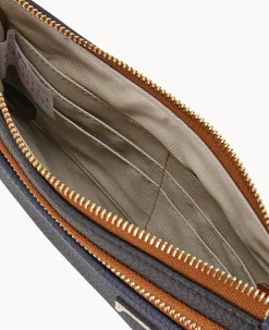 MLB Rays Double Zip Wristlet