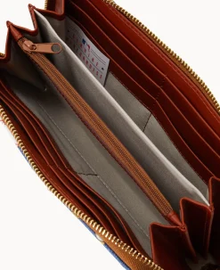 MLB Rays Large Zip Around Wristlet
