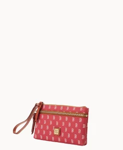 MLB Red Sox Double Zip Wristlet
