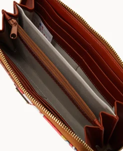 MLB Red Sox Large Zip Around Wristlet