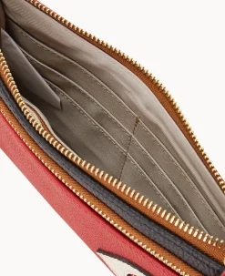 MLB Reds Double Zip Wristlet