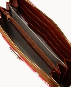 MLB Reds Large Zip Around Wristlet