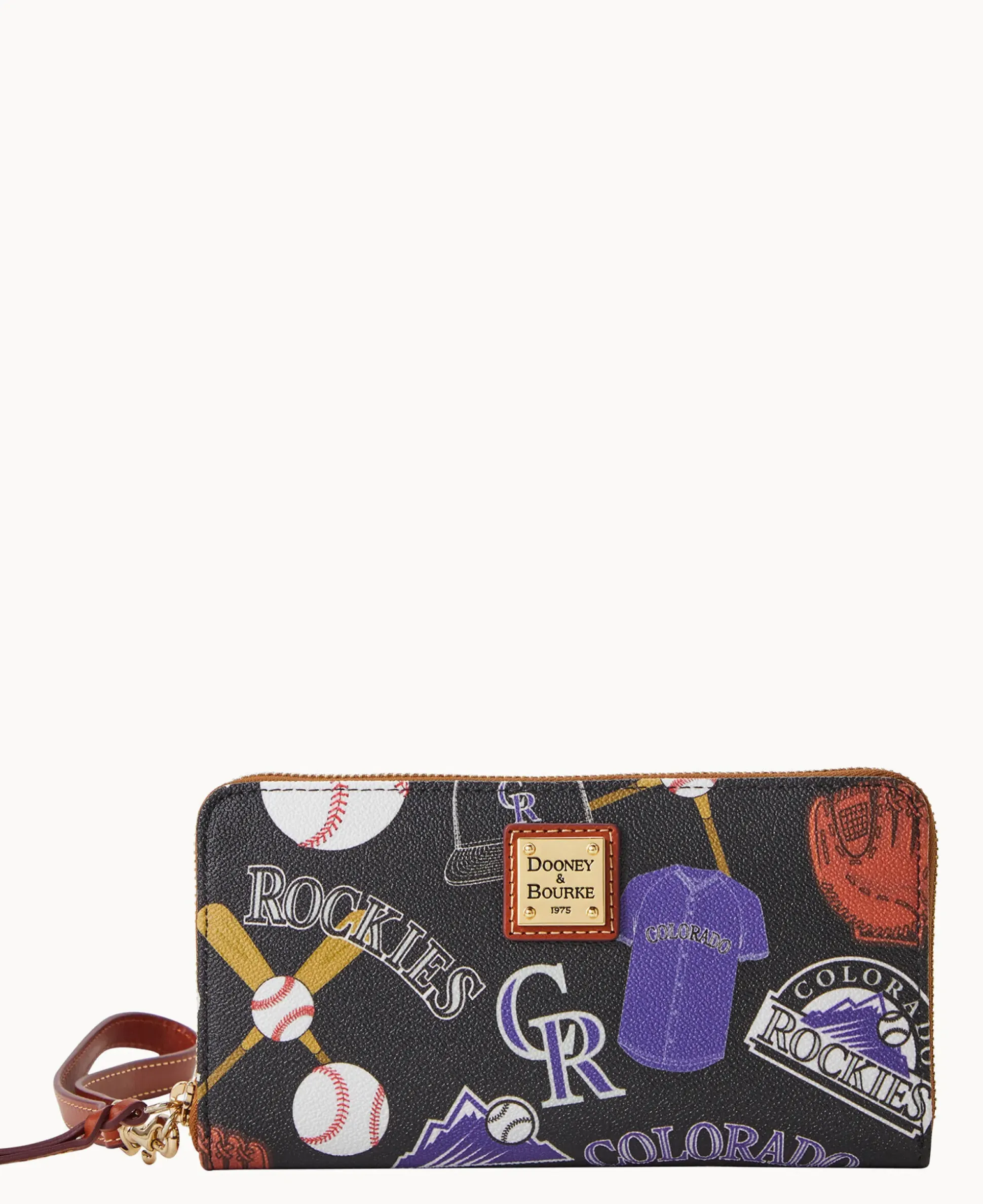MLB Rockies Large Zip Around Wristlet
