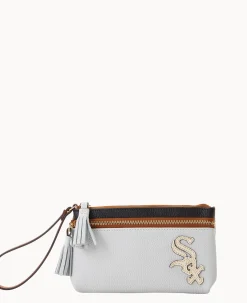 MLB White Sox Double Zip Wristlet