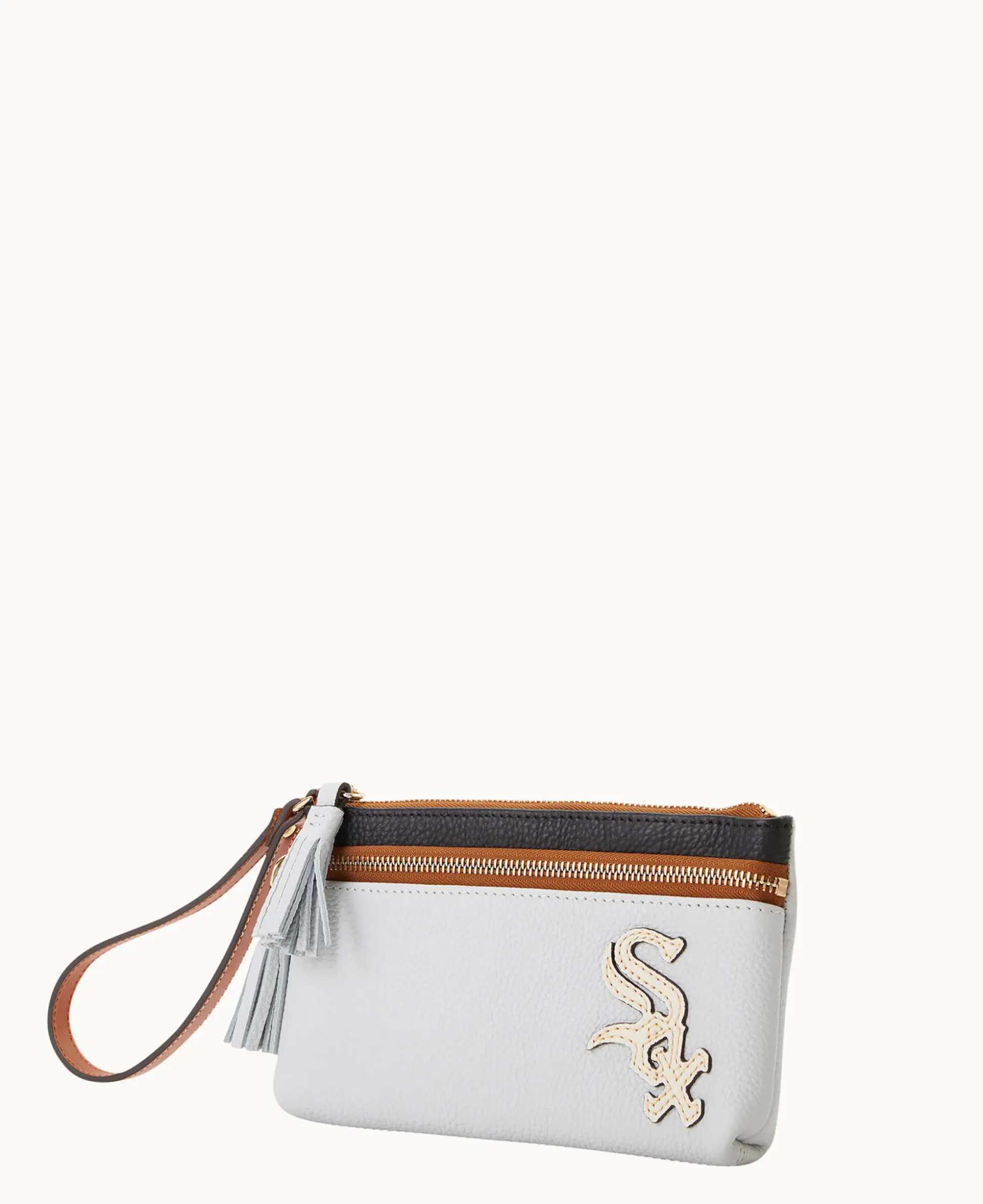 MLB White Sox Double Zip Wristlet