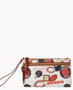 NFL Bears Double Zip Wristlet
