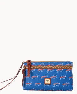 NFL Bills Double Zip Wristlet